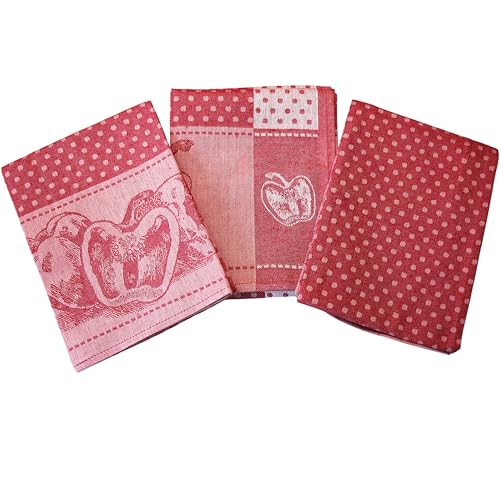 Tibex Handtuch Zora 50x70 Rot, Handtücher Set aus Baumwolle, Badetuch, Dustuch, Gästehandtücher, Kinder Handtücher, Geschenkset von Tibex