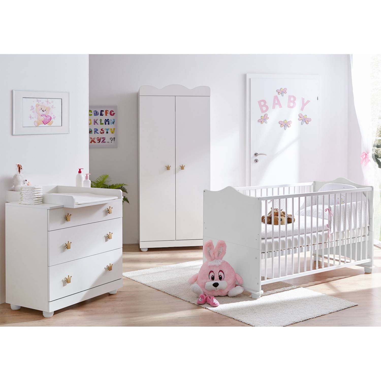 Babyzimmer-Set Prinzessin II (3-teilig) von Ticaa