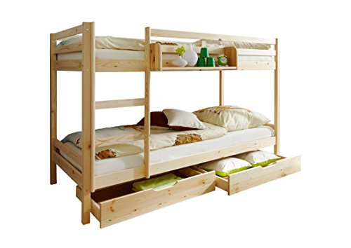 Etagenbett Doppelbett Stockbett Rene Kiefer massiv Natur von TiCAA