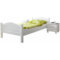 Ticaa Massivholzbett "Rita", Doppelbett, aus Kiefer Massivholz, inkl. Rollrost von TICAA