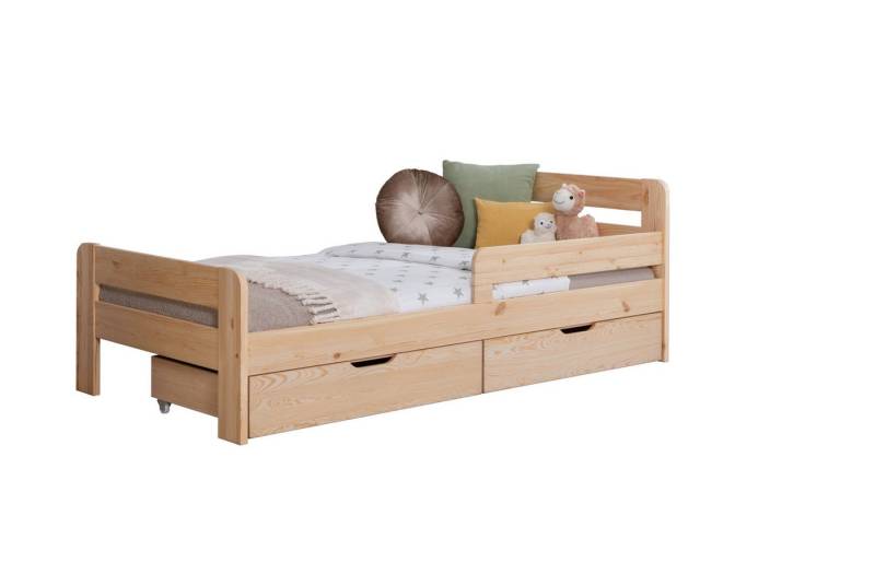 Ticaa Bettgestell Einzelbett Kinderbett Jugendbett "Bennet" mit, Einzelbett inkl. Rausfallschutz Ticaa Bettgestell Einzelbett Kinderbett Jugendbett "Bennet" mit, Einzelbett inkl. Rausfallschutz von Ticaa