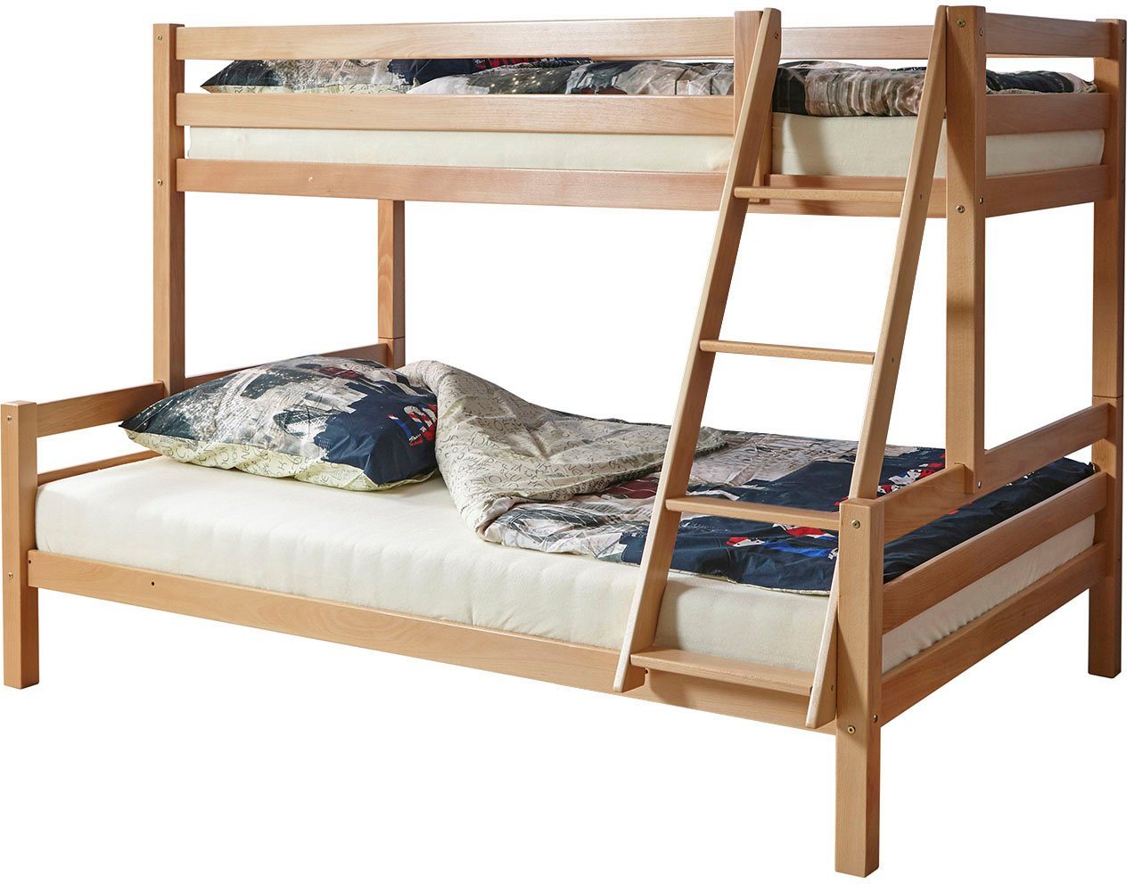 Ticaa Etagenbett Maxim, mit Rollrost, Buche von Ticaa