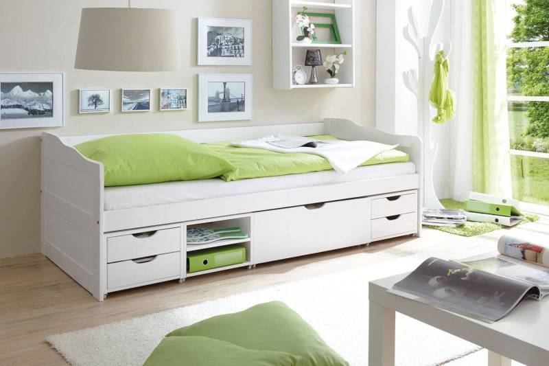 Ticaa Funktionsbett Marlies, mit Schubkästen, Kiefer von Ticaa