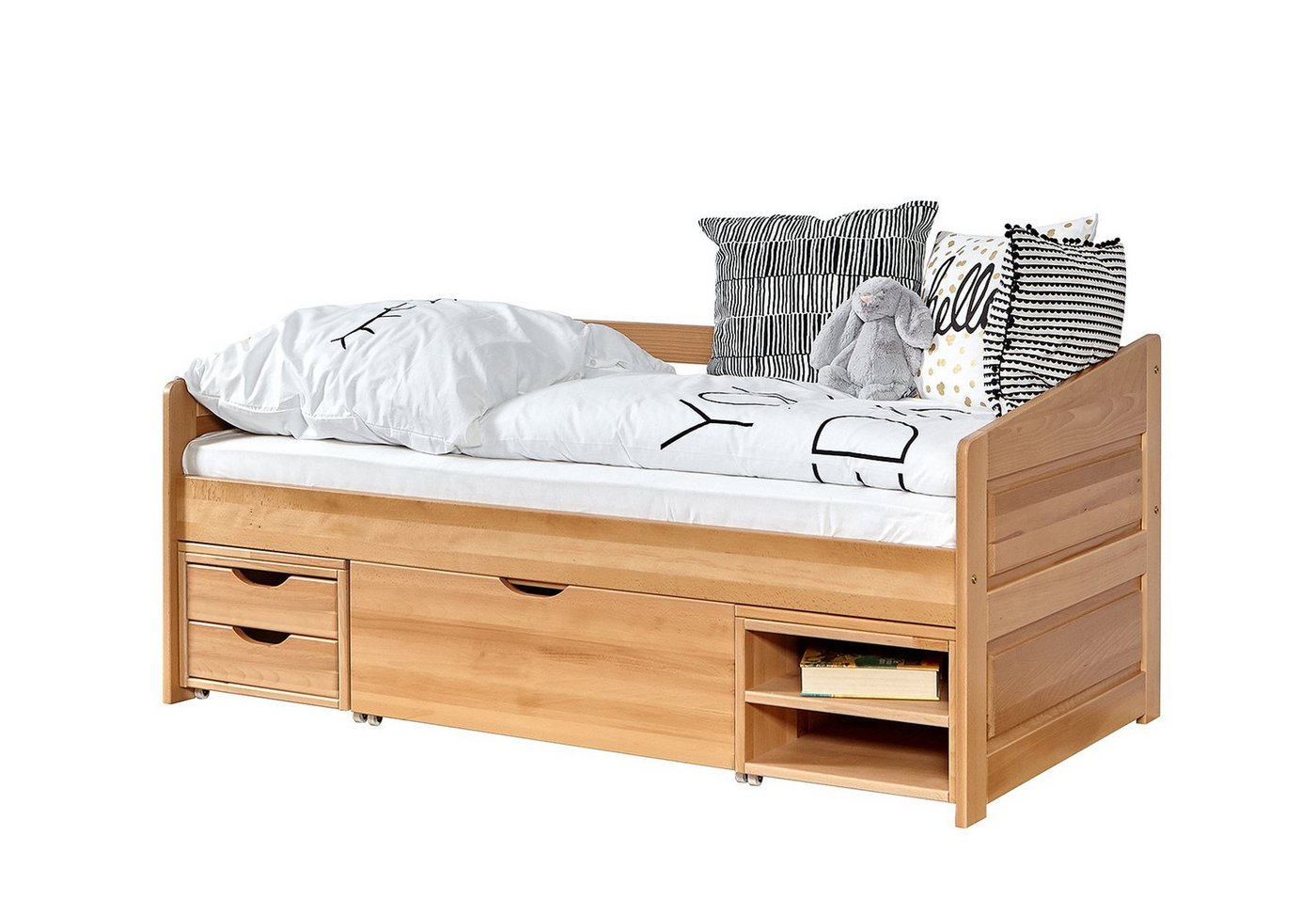 Ticaa Funktionsbett Sofabett MINI Micki 80x160 Buche Natur von Ticaa