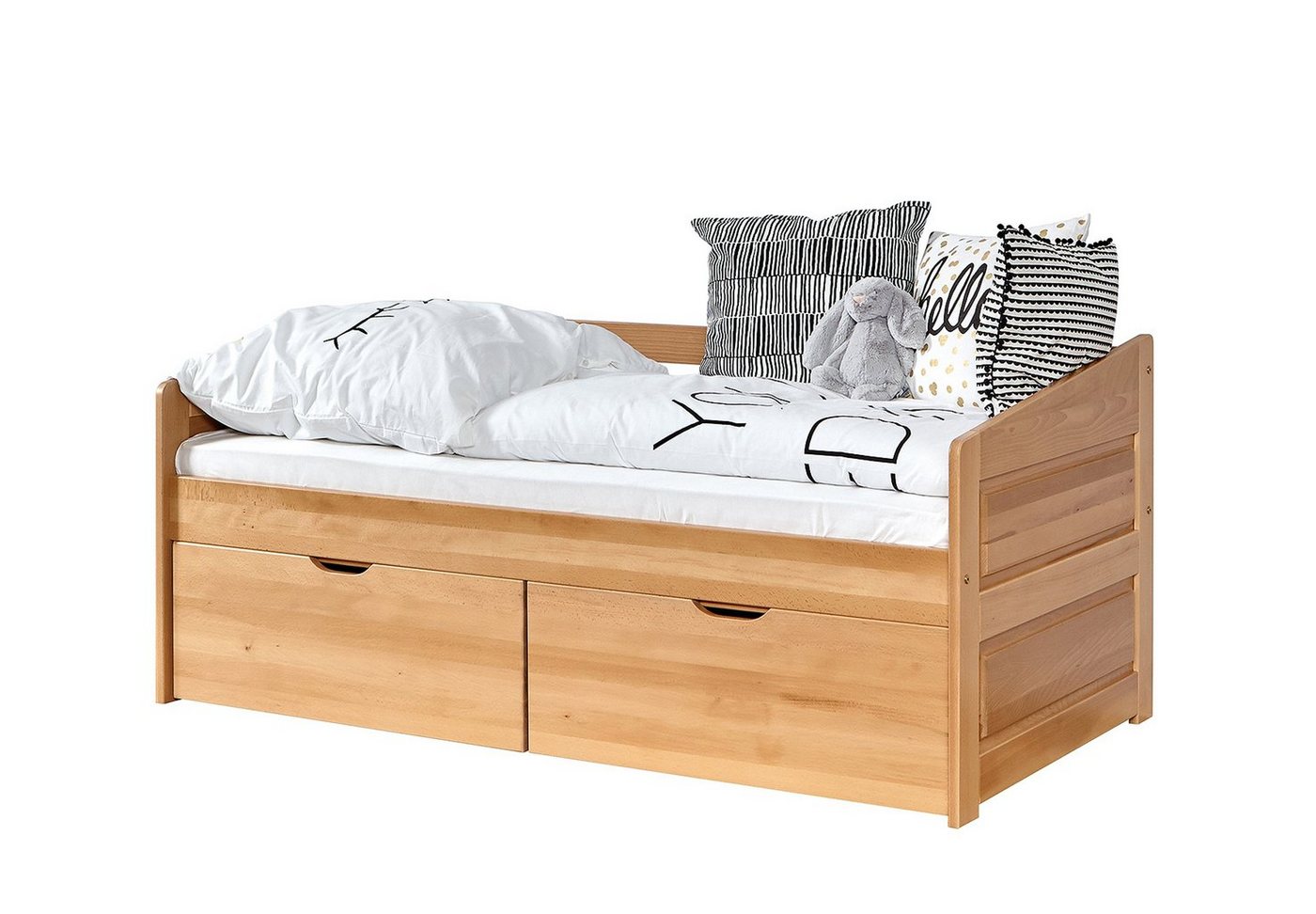 Ticaa Funktionsbett Sofabett MINI Micki 80x160 Buche Natur von Ticaa