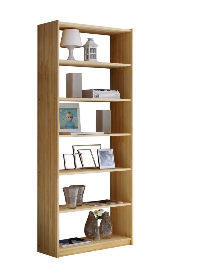 Ticaa Standregal Standregal Bücherregal Kiefer Natur H214 cm von Ticaa