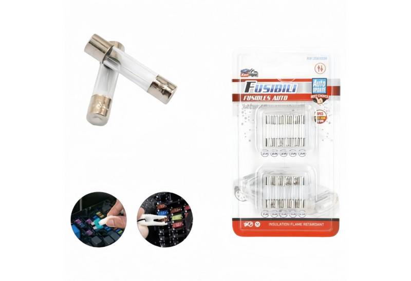 Ticca Kfz-Sicherungshalter Glassicherung 2 - 8A, Ø 5x20 mm, (10-St), Sortiment von Ticca