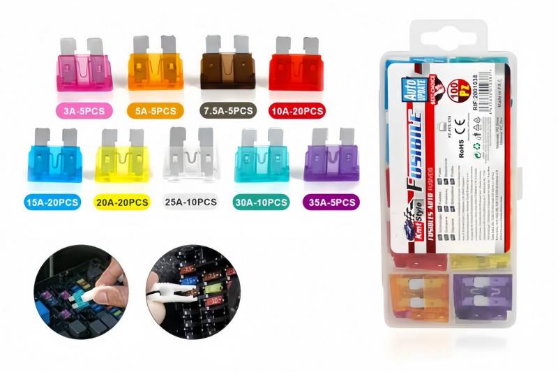 Ticca Kfz-Sicherungshalter KFZ-Sicherungen 100tlg 19mm, 3A - 35A für Autos, Kfz-Sicherungssortiment inkl. Plastikbox Ticca Kfz-Sicherungshalter KFZ-Sicherungen 100tlg 19mm, 3A - 35A für Autos, Kfz-Sicherungssortiment inkl. Plastikbox von Ticca