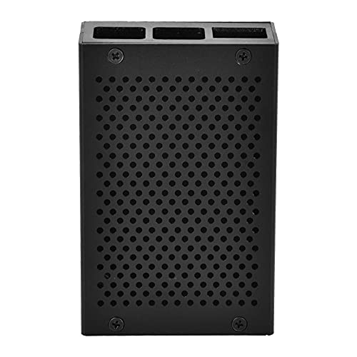 Ticfox Aluminiumbox Kühlgehäuse Aluminiumlegierungsgehäuse Ersatzkit Aluminium-Elektrobox mit Kühlkörperhalterung Passend für Pi 3 Modell B Kompatibel B +(Schwarz) von Ticfox