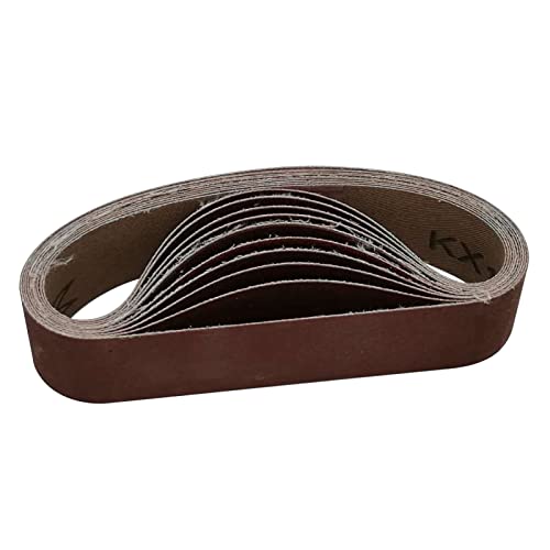 Ticfox 10 Stück Schleifbänder 30x330mm Schleifbänder Set zum Schleifen, Schärfen und Entgraten(800 mesh) von TICFOX