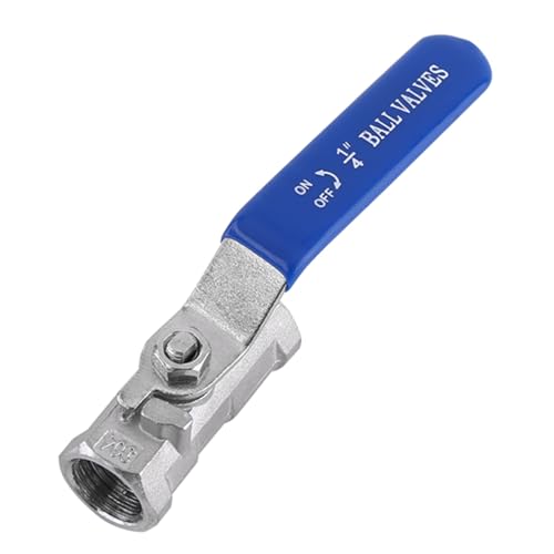 Ticfox Edelstahl Kugelhahn IG, 1 Stück Edelstahl 304 Rohr Kugelhahn Innengewinde gerade Ausführung 1000PSI Hochdruck Ventil für Industrielle Sanitär und Gas Systeme(1/4“ BSP) von TICFOX
