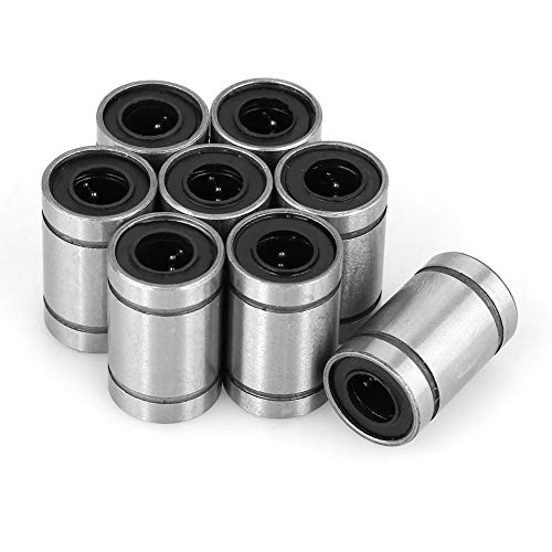 Ticfox LM6UU Linear Kugellager, 8 Stück Linearbewegungslager Doppelt Versiegelt Linearlager Miniaturlager 6mm Linear Motion Kugellagerbuchse für 3D Drucker CNC Teile von Ticfox