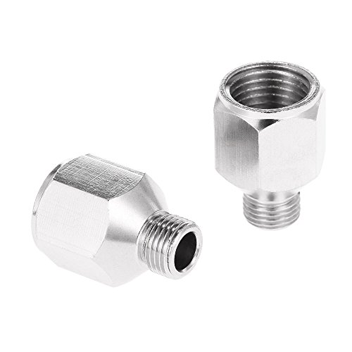 Tickas Professioneller 2-teiliger Airbrush-Luftschlauchadapter G1 / 8"BSP-Stecker & G1 / 4" BSP-Buchse Airbrush-Anschluss für Luftkompressor von Tickas