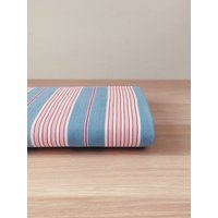 Stoffmuster 10cm X - Antiker Inlett Stoff Pink Blau Streifen Weiches Baumwoll Material Rec-Ra-Azul-002G von TickingDepot