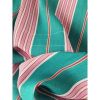 Stoffbeispiel 10x10cm - Pink Grün Vintage Inlett Stoff Selten 1950S Timeworn Soft Cotton Twill Antik Europäisch Rec-Ra-Verde-002 von TickingDepot