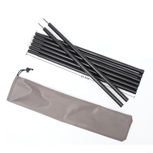 (22) Verstellbare Baldachin-Stützstangen, Eisenkonstruktion, mehrere Kombinationsmöglichkeiten (16 mm, schwarz, 2 m) von Tidevib