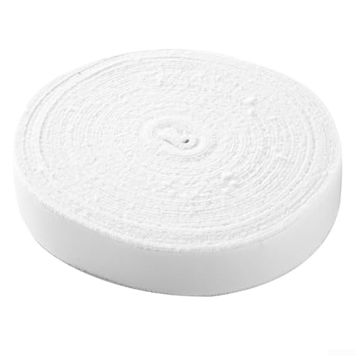 10 m Handtuch-Griffband für Tennis und Badminton, atmungsaktiv und weich, ideal für verbesserte Handhabung und Kontrolle (weiß) von Tidevib