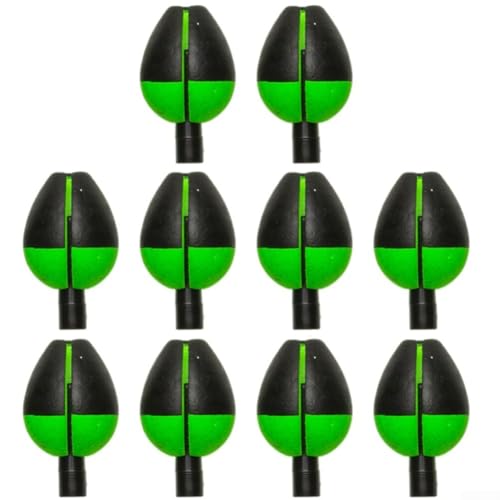 10 x Angelposen mit hohem Auftrieb, verstellbare Bobber für verbesserte Flexibilität beim Angeln (grün) von Tidevib