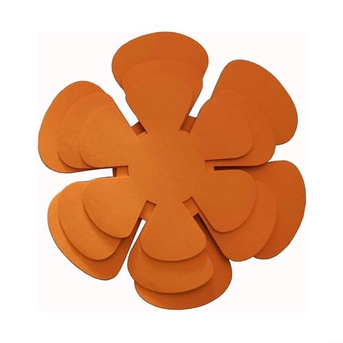 12 x Topfschutz-Pads aus kratzfestem Filz zum sicheren Stapeln von Kochgeschirr in Ihrer Küche (orange) von Tidevib