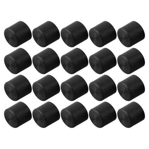 20 Stück Möbelbeine aus Gummi zur Vermeidung von Bodenkratzern und Geräuschdämpfung für Tische und Stühle mit rutschfesten Eigenschaften (22 mm) von Tidevib