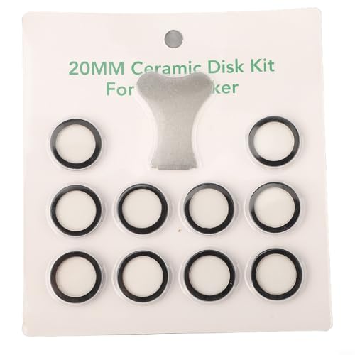 20 mm Töpferscheiben-Ersatz-Set mit Schraubenschlüssel für Haushalts-Luftbefeuchter, bietet effektive Nebelerzeugung und Haltbarkeit bei 1 70 MHz Frequenz (10 Stück) von Tidevib