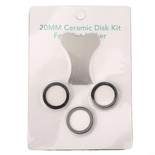 20 mm Töpferscheiben-Ersatz-Set mit Schraubenschlüssel für Haushalts-Luftbefeuchter, bietet effektive Nebelerzeugung und Haltbarkeit bei 1 70 MHz Frequenz (3 Stück) von Tidevib