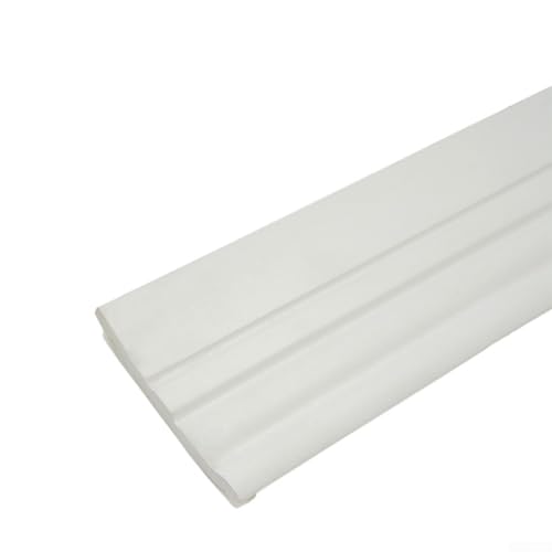 3 Meter schützende Sockelleisten Schaumstoff mit abziehbarer Rückseite, dekorative Wand-Taillenleiste, absorbiert und verhindert Wandschäden (weiß) von Tidevib