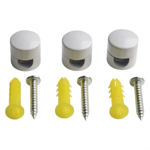 3 x Metalldraht-Organizer zum Sichern und Aufräumen Ihrer Kabel (weiß) von Tidevib