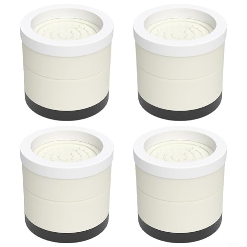 4 x Möbelfüße, rutschfestes Design für Betten, Schreibtische, Stühle, robuste Erhöhungen, unterstützt bis zu 500 kg, um Möbel zu erhöhen und ein Verrutschen zu verhindern (Aprikose 9,5 cm) von Tidevib