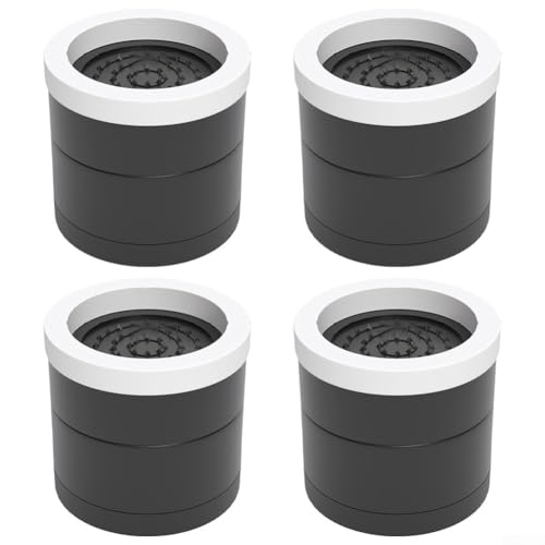 4 x Möbelfüße, rutschfestes Design für Betten, Schreibtische, Stühle, robuste Erhöhungen, unterstützt bis zu 500 kg, um Möbel zu erhöhen und ein Verrutschen zu verhindern (schwarz, 9,5 cm) von Tidevib