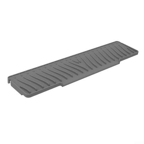 43,2 cm 17,8 cm Küchenspüle Matte Silikon Spritzschutz mit intelligenten Drainage-Funktionen (grau) von Tidevib