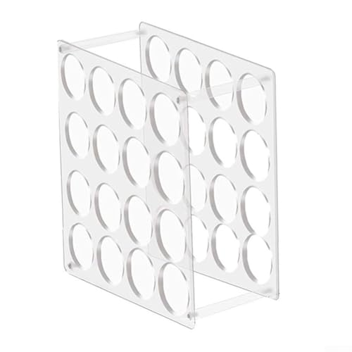 Abnehmbarer Acryl-Vinyl-Rollenhalter mit 16/32 Löchern für Geschenkpapier, Vinylrollen, Malpapier und Bastelorganisation (32 Löcher) von Tidevib