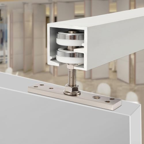 Aluminium-Schiebetürschiene mit oben aufgehängtem Design, reibungsloses Gleiterlebnis für Türen bis zu 60 kg (obere Türschiene) von Tidevib
