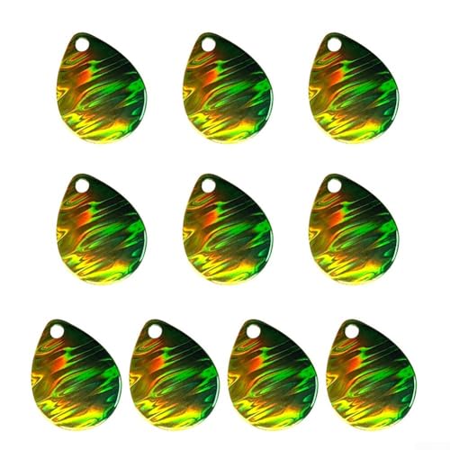 Angelköder-Set, Kupfer, UV-modifiziert, für Heimwerker, Inline-Spinner, Buzzbait-Spinner, Forellen- oder Barsch-Angelvorrichtungen, Grün, 10 Stück Angelköder-Set, Kupfer, UV-modifiziert, für Heimwerker, Inline-Spinner, Buzzbait-Spinner, Forellen- oder Barsch-Angelvorrichtungen, Grün, 10 Stück von Tidevib