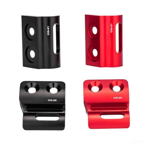 Anpassbare Höhe Fahrrad Umwerfer Adapter für Sram Modelle aus starkem Aluminium (CG21 Rot) von Tidevib