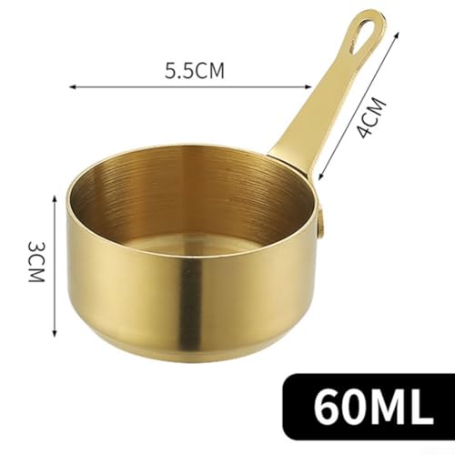 Antihaft-Kochtopf aus Edelstahl für das tägliche Kochen und hohe Temperaturbeständigkeit (金色S) von Tidevib