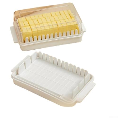 Aufbewahrungsbox für Kühlschrank, Käse, Butterschneidebox mit Demontagefunktion und transparentem Deckel von Tidevib