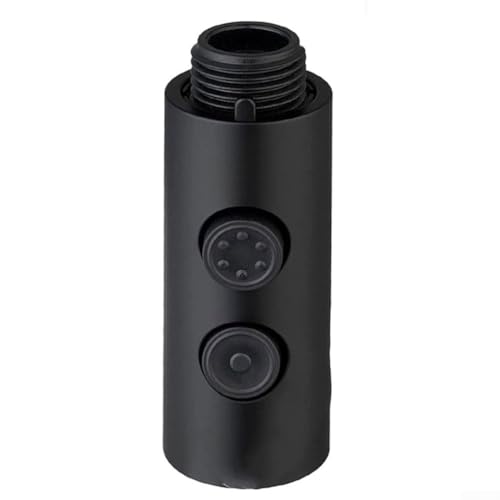 Ausziehbarer Wasserhahn-Sprühkopf für Küchenspülen G1/2 Standardanschluss mit zwei Modi (schwarz) von Tidevib
