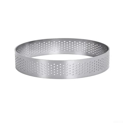 Backform mit rundem Loch aus Edelstahl für ideales Dessert-Backen (9 cm) von Tidevib