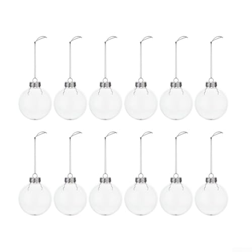 Befüllbare transparente Acrylkugeln für DIY-Dekoration für Weihnachtsbäume, Hochzeiten, Partys mit bruchsicherem Design und kreativen Anpassungsoptionen (8 cm) von Tidevib