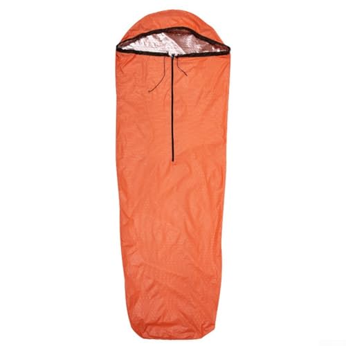 Camping-Bivvy-Tasche, wasserdicht und reißfest, mit Wärmespeicherfunktion (Orange) von Tidevib