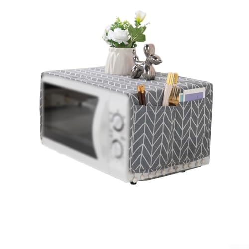 Chic Staubschutz für Mikrowelle, schützt vor Schmutz und verleiht eine dekorative Note (grau) von Tidevib