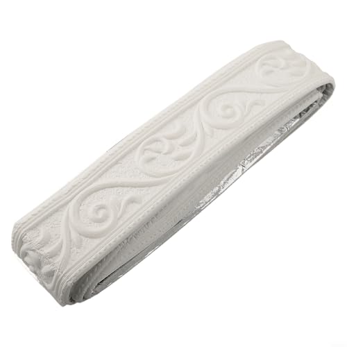 DIY 3D Schaumstoff Sockelleisten Aufkleber Bordüre Wasserdicht für Wand, Türrahmen, Treppenhäuser und Eckdekoration (Weiß) von Tidevib