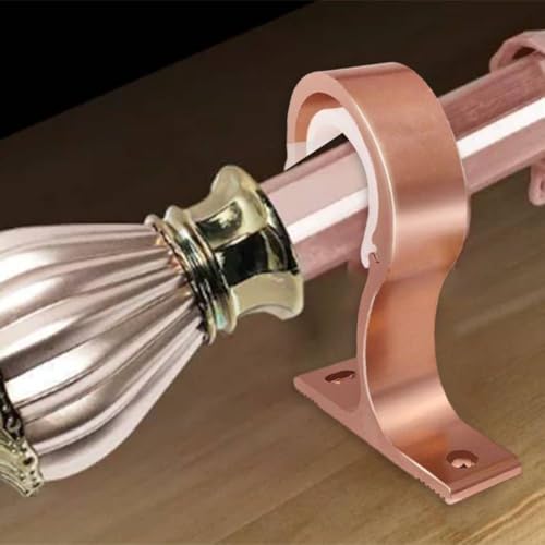 Deckenaufhänger für Vorhänge, 6 Stück mit Schrauben, entworfen für 25 x 28 mm Stangendurchmesser (weiß) von Tidevib