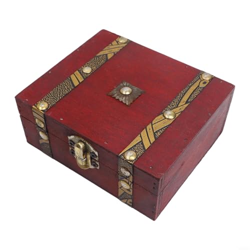 Dekorative Schmuckschatulle aus Holz mit einzigartigem Vintage-Design, funktionaler Organizer für Zuhause (A) von Tidevib
