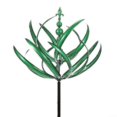 Dekoratives Windspiel mit reflektierendem Finish, für eine charmante Gartenatmosphäre (grün) von Tidevib