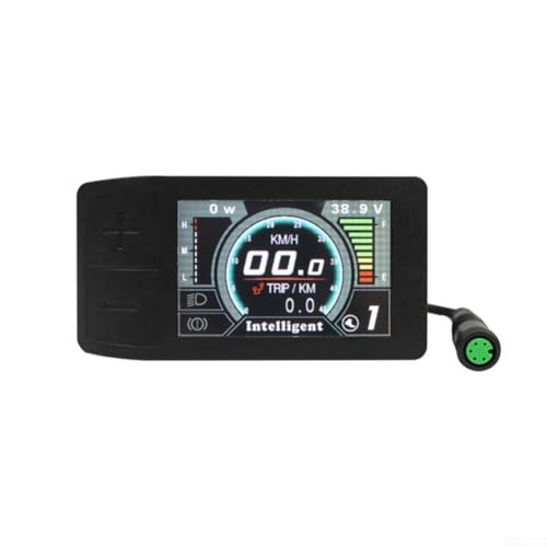 E-Bike LCD kompatibel mit Bafang BBS01 BBS02 BBS03 Motor-Kits mit Geschwindigkeit, Akkulaufzeitüberwachung, Fahrdistanz und Fehlercode-Anzeige von Tidevib