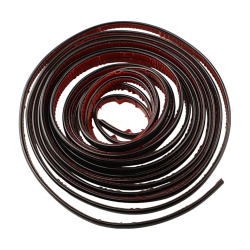 Ecken- und Kantenschutz mit YinYang PVC-Rand, 5 m Nahtaufkleber für stilvolle Innenräume (schwarz) von Tidevib