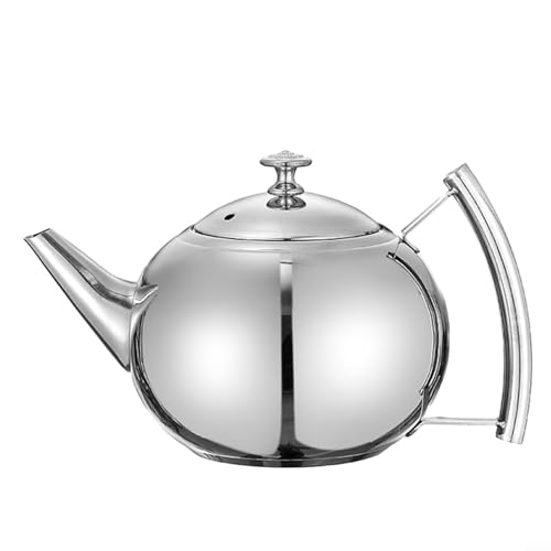 Edelstahl-Teekanne mit ergonomischem Griff und leicht zu reinigendem Design (2 l) von Tidevib