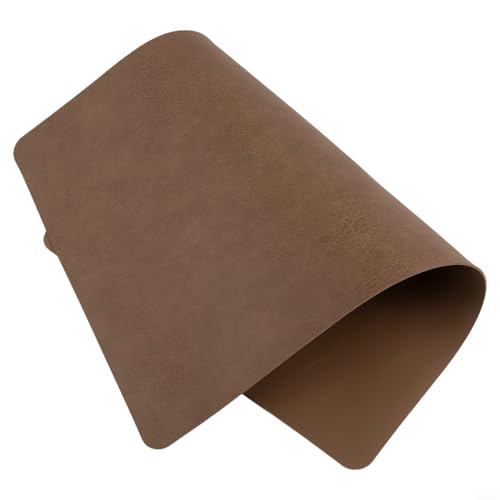 Elegante und funktionale Tischsets aus Leder, 5 Stück, waschbare Tischsets für Zuhause (hellbraun) von Tidevib